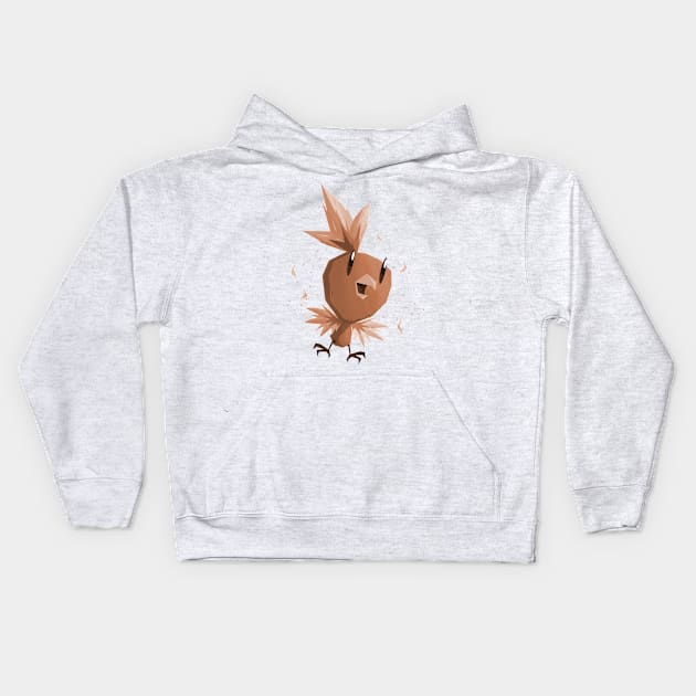 Fire chicken Kids Hoodie by Polygonal Mess